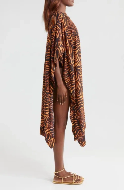 Ulla Johnson Estelle Tiger-print Cotton-blend Voile Kaftan