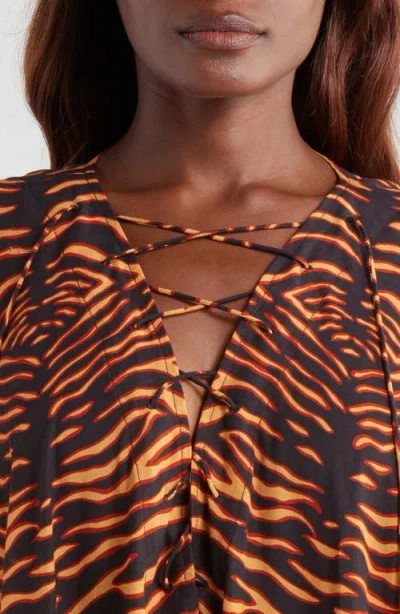 Ulla Johnson Estelle Tiger-print Cotton-blend Voile Kaftan