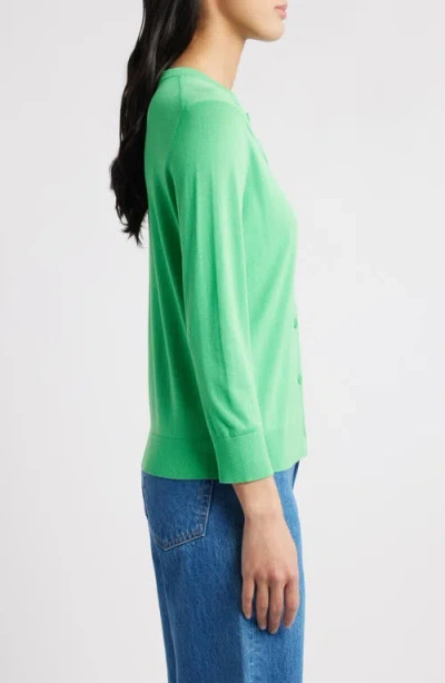 Caslon ® Crewneck Cardigan In Animal Print