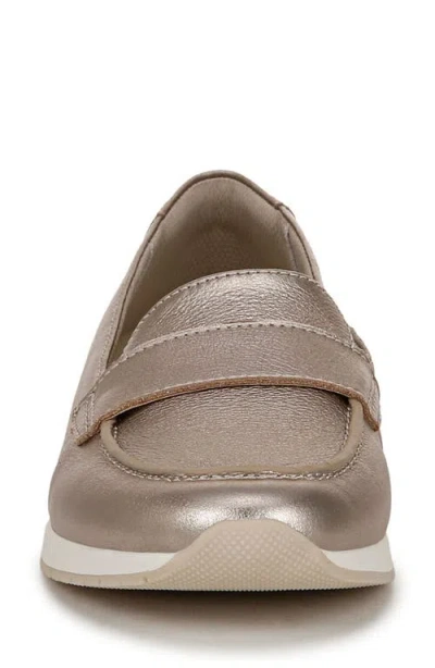 Naturalizer Lucy Loafer Flat In Silver