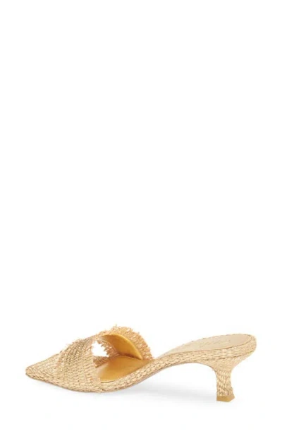 Cult Gaia Ada Straw Slide Sandal In Neutral