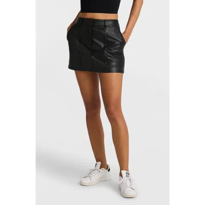 Commando Faux Leather Utility Micro Mini Skirt In Black