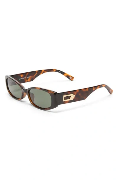 Le Specs Starlight Rectangular Sunglasses In Brown