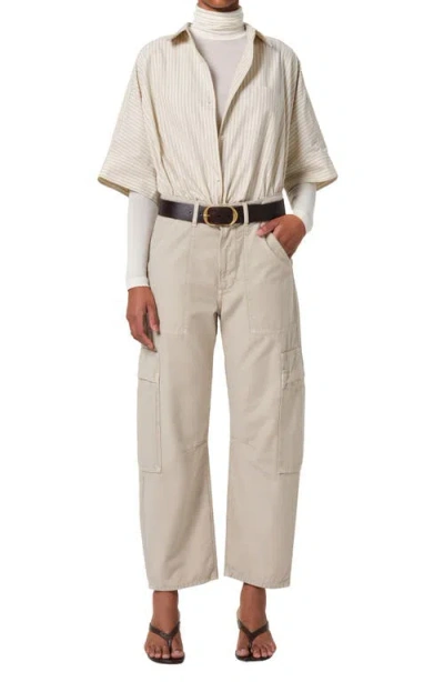 Citizen Of Humanity Citizens Of Humanity Marcelle Low Rise Barrel Cargo Pants In Burnished Quartz