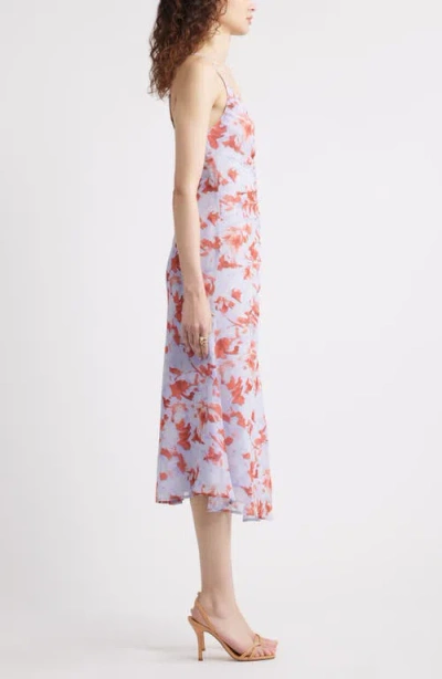 Chelsea28 Gathered V-neck Midi Dress In Blue