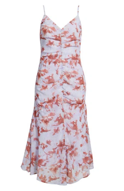 Chelsea28 Gathered V-neck Midi Dress In Blue