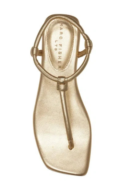 Marc Fisher Ltd Maycee Ankle Strap Sandal In Gold