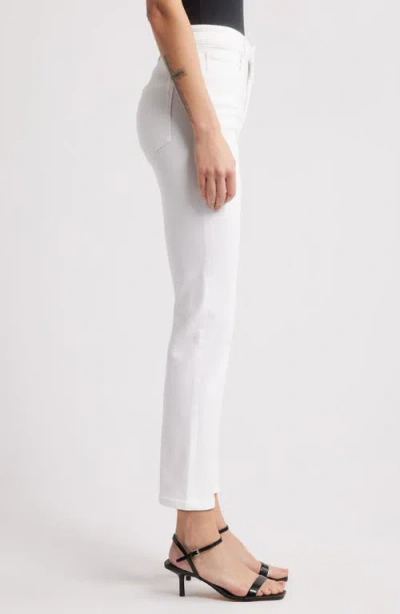 Frame The Pencil Crop High Waist Ankle Slim Straight Leg Jeans In White