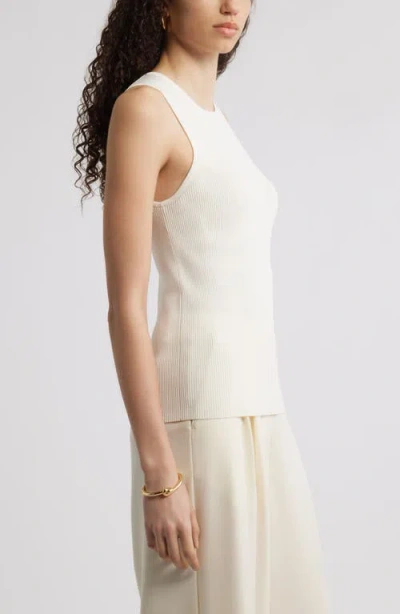 Nordstrom Rib Cutaway Tank In White