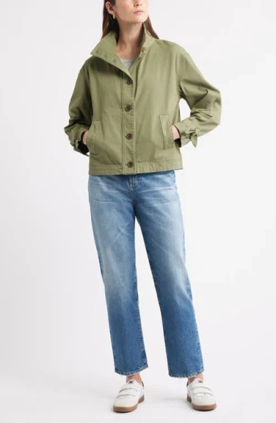 Caslon ® Cotton Stretch Twill Swing Jacket In Green