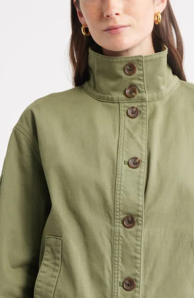 Caslon ® Cotton Stretch Twill Swing Jacket In Green