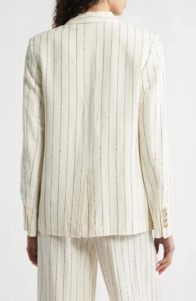 Nordstrom The Liv Boyfriend Pinstripe Blazer In Neutral