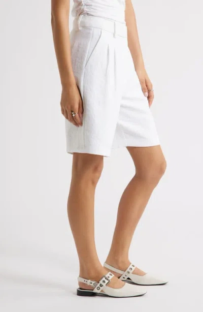 Open Edit The Curator Pleated Bermuda Shorts In White