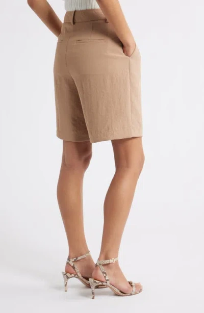 Open Edit The Curator Pleated Bermuda Shorts In Brown