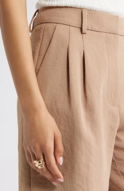 Open Edit The Curator Pleated Bermuda Shorts In Brown