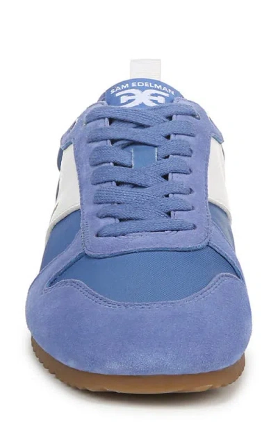 Sam Edelman Zaria Lace Up Sneaker Blue Breeze Suede