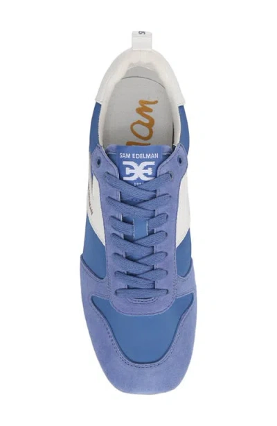 Sam Edelman Zaria Lace Up Sneaker Blue Breeze Suede