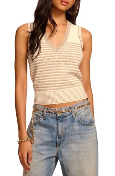 Ramy Brook Elle Metallic Stripe Sweater Vest