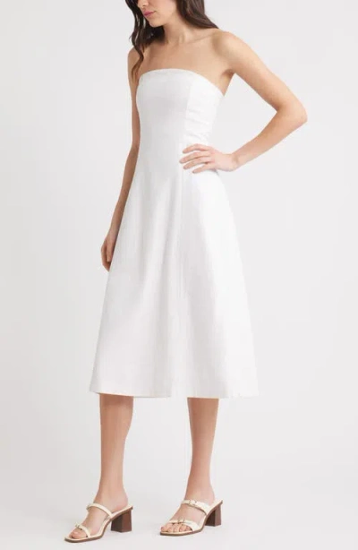 Open Edit Akari Block Heel Sandal In White