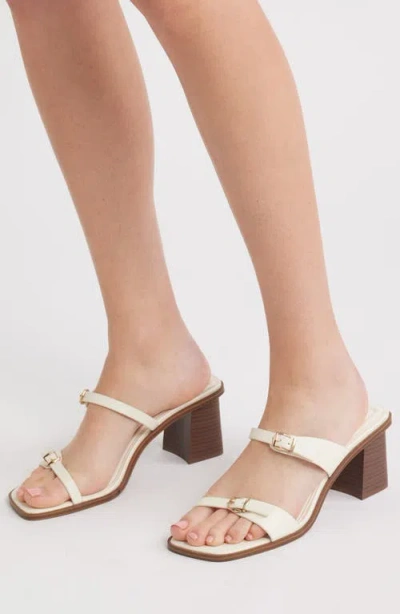 Open Edit Akari Block Heel Sandal In White