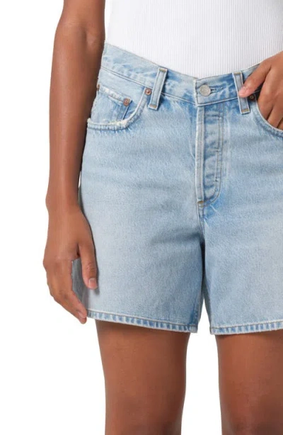 Agolde Parker Long Short In Twister In Blue