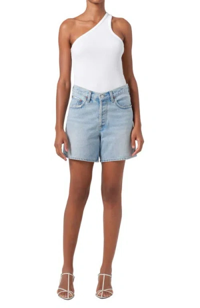 Agolde Parker Long Short In Twister In Blue