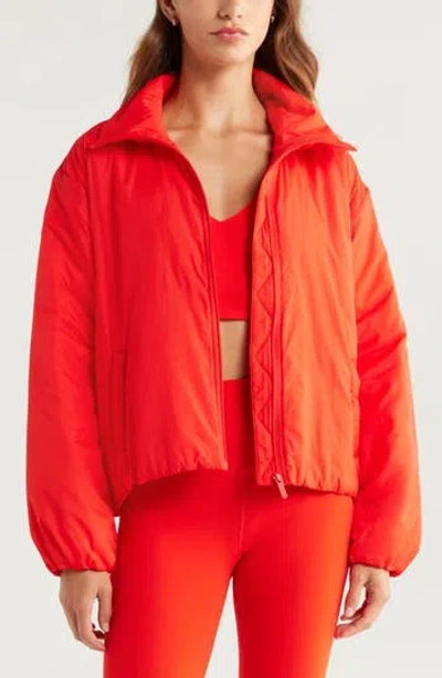 Zella Elevate Insulated Jacket In Red