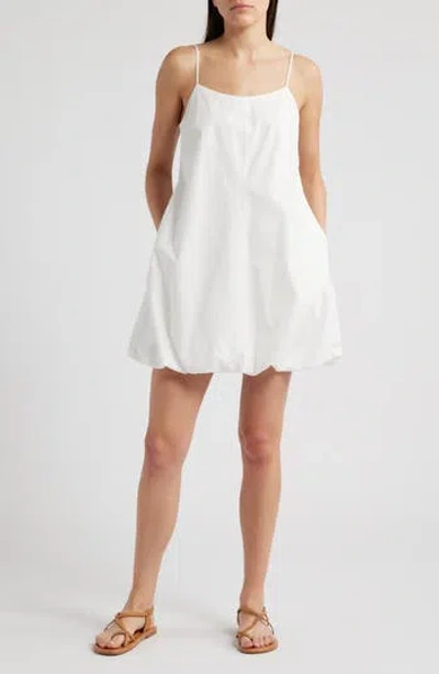 Rails Blanca Bubble Hem Cotton Blend Minidress In White