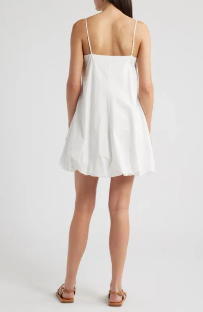 Rails Blanca Bubble Hem Cotton Blend Minidress In White