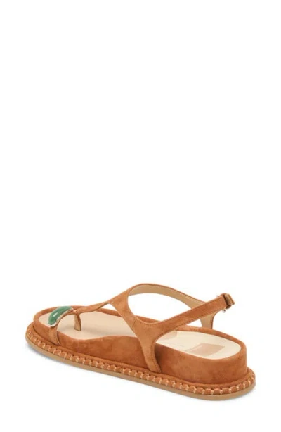Dolce Vita Stefan Gemstone Sandal In Caramel Suede