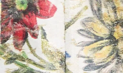 Alice And Olivia Tayla Metallic Floral-print Jacquard Mini Dress In Multi