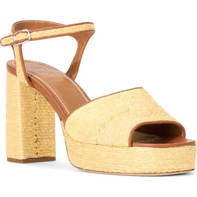 Staud Jodie Ankle Strap Platform Sandal In Brown