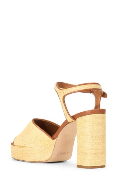 Staud Jodie Ankle Strap Platform Sandal In Brown