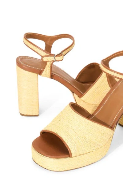 Staud Jodie Ankle Strap Platform Sandal In Brown