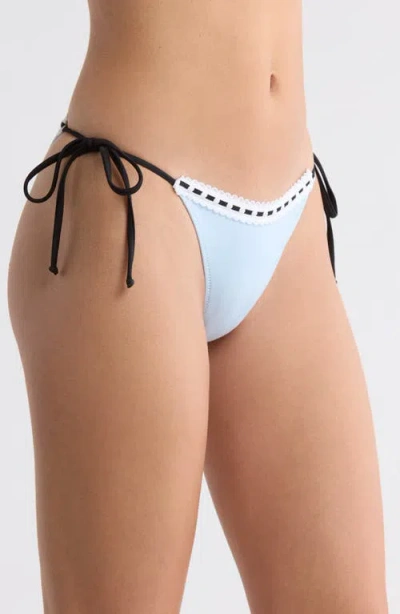Pacsun Becka Side Tie Bikini Bottoms In Blue