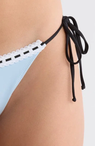 Pacsun Becka Side Tie Bikini Bottoms In Blue