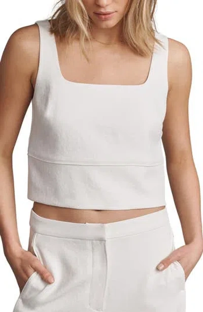 Rhone Horizon Crop Tank In White
