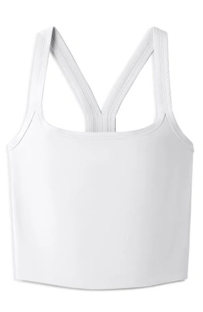 Rhone Serene Shelf Bra Crop Tank In White