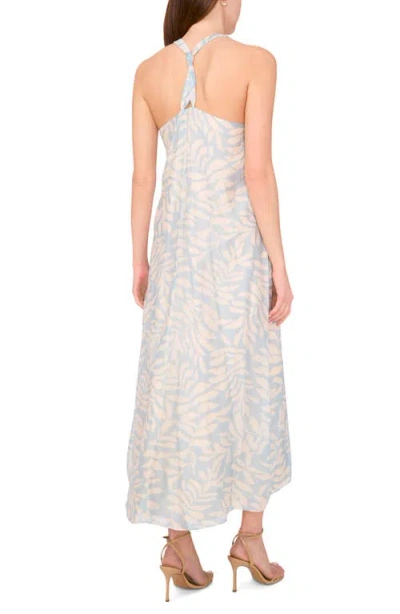 Halogen ® Botanical Print Sleeveless Midi Dress In White