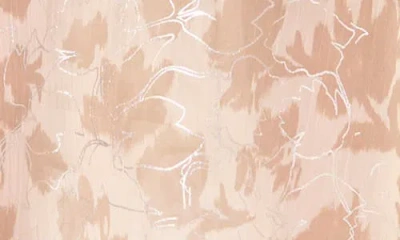 Halogen ® Floral Flutter Sleeve Tiered Maxi Dress In Nude