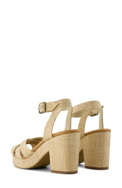 Toms Women's Majorca Rope Strappy Platform Sandal Light Sand Leather In Brown