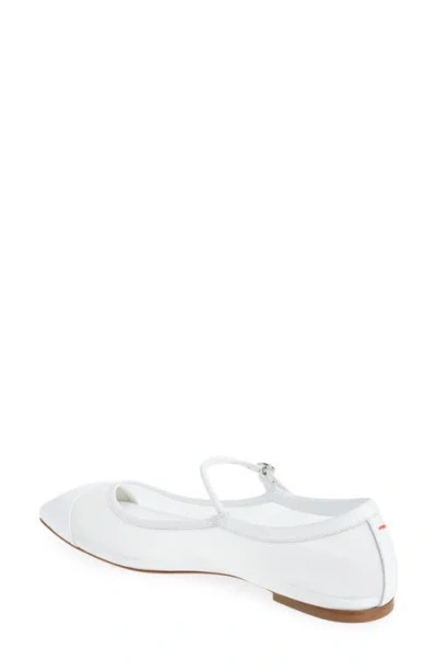 Aeyde Uma Nappa Leather Ballet Flats In White