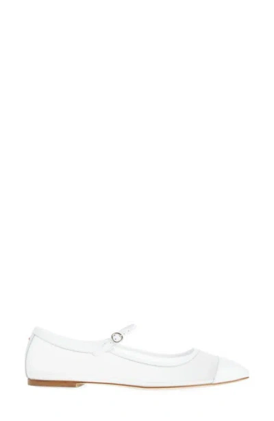 Aeyde Uma Nappa Leather Ballet Flats In White