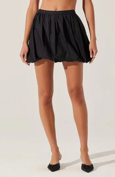 Astr The Label Libi Bubble Hem Miniskirt In Black