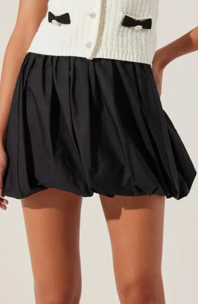 Astr The Label Libi Bubble Hem Miniskirt In Black