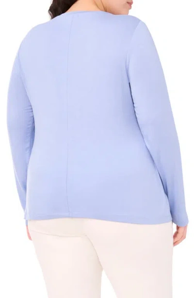 Halogen ® Crewneck Long Sleeve Knit Top In Blue