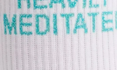 High Heel Jungle Cotton Blend Crew Socks In Blue