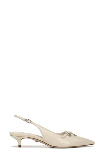 Sam Edelman Fauna Kitten Heel Slingback Pump In White
