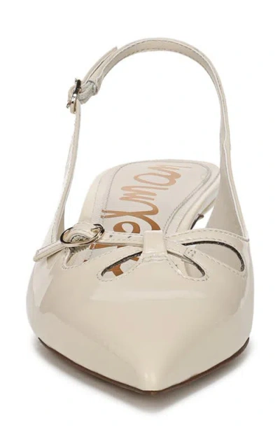 Sam Edelman Fauna Kitten Heel Slingback Pump In White