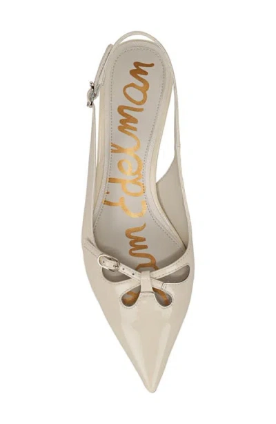 Sam Edelman Fauna Kitten Heel Slingback Pump In White